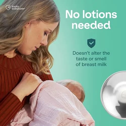 Koala Babycare Original Silver Nursing Cups 43mm (1.69 in) | Protect & Soothe Cracked Nipples thumbnail 6