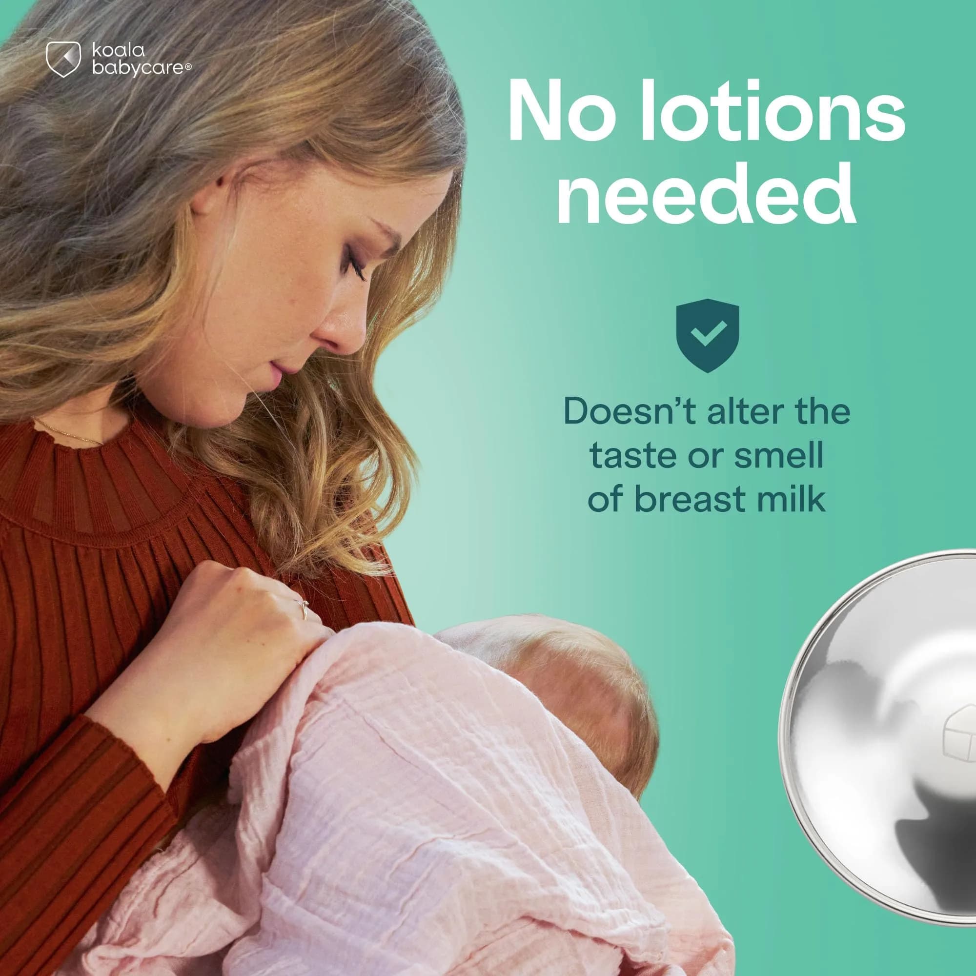 Koala Babycare The Original Nursing Cups 100% Silver | Standard Size for Breastfeeding Relief - view 6