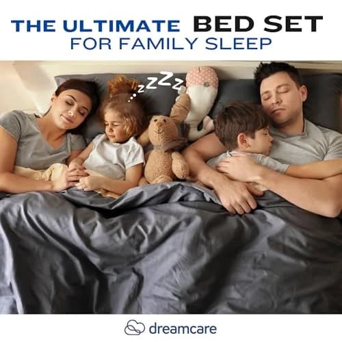 DREAMCARE Full Size Microfiber Sheet Set Gray | 1800 Thread Count Cooling Sheets with Side Pockets (Full, 4-Piece) thumbnail 9