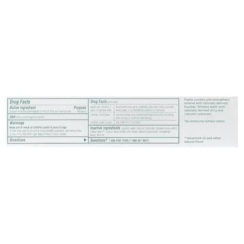 Tom's of Maine Whole Care Natural Toothpaste with Fluoride, Spearmint, 4 oz | 6 Benefits in 1 thumbnail 3