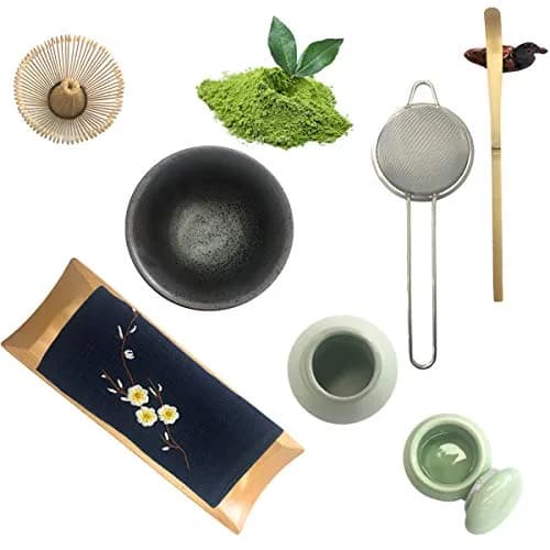 Artcome Traditional Japanese Matcha Tea Set (9Pcs) | 400ml Bowl & Bamboo Whisk Kit thumbnail 2