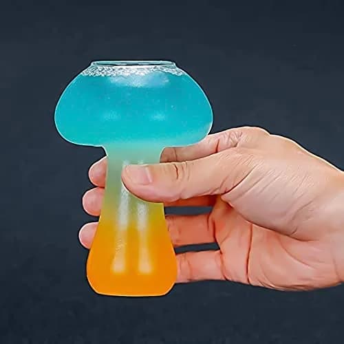 SuproBarware Mushroom Shaped Wine Glasses Set of 2 | 250ml (8.5oz) Clear Cocktail Cups thumbnail 5