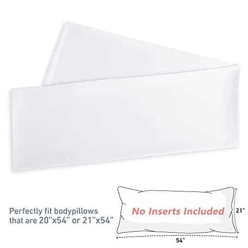 Leeden 100% Cotton Body Pillow Cover 53cm x 137cm (21"x 54") | 800 Thread Count Soft Breathable Envelope Closure thumbnail 2