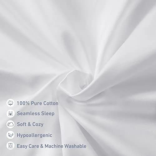 Leeden 100% Cotton Body Pillow Cover 53cm x 137cm (21"x 54") | 800 Thread Count Soft Breathable Envelope Closure thumbnail 3