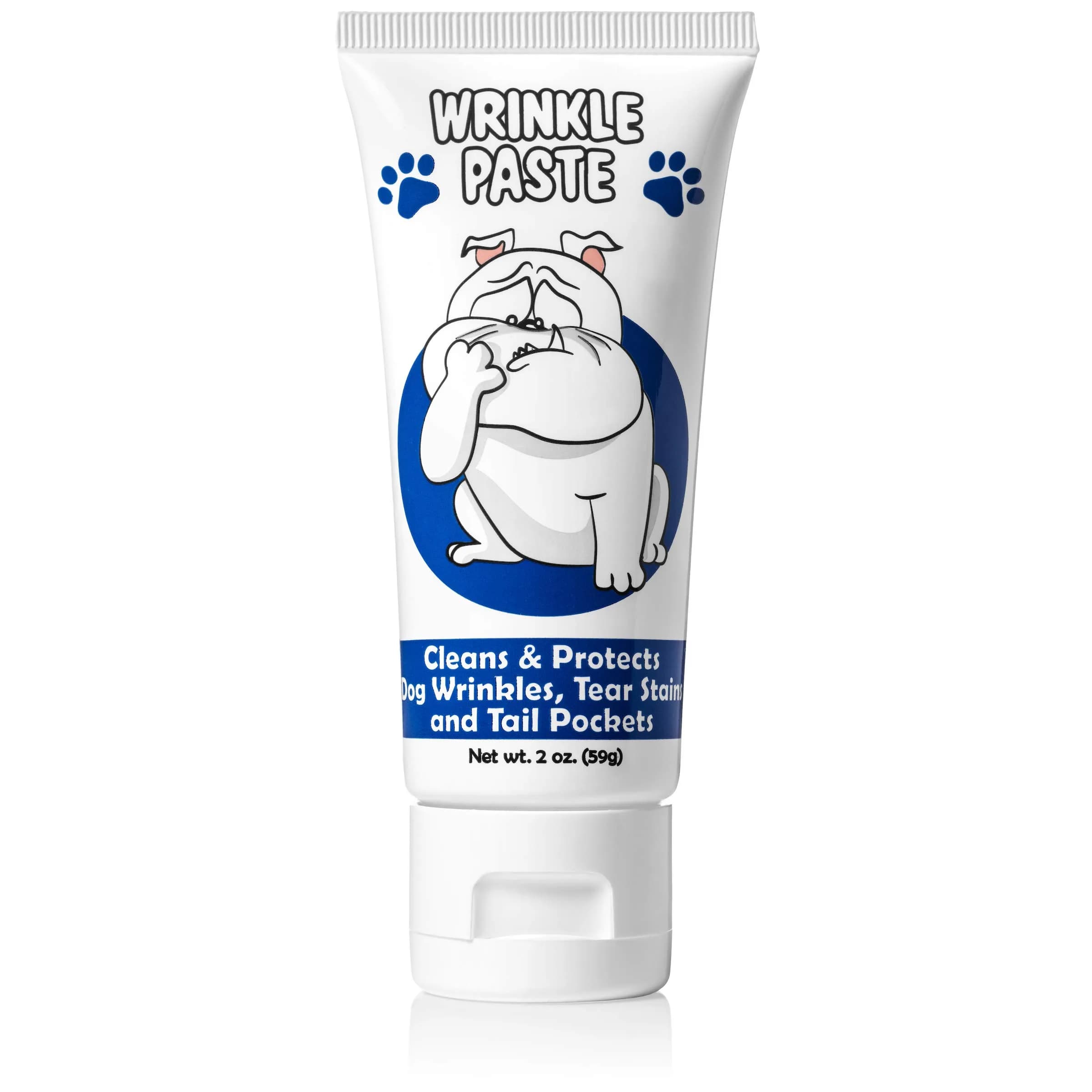 Squishface Wrinkle Paste for Bulldogs & Pugs 59ml (2oz) | Gentle Wrinkle Cleaner for Dogs — Tear Stain Paste 2oz.