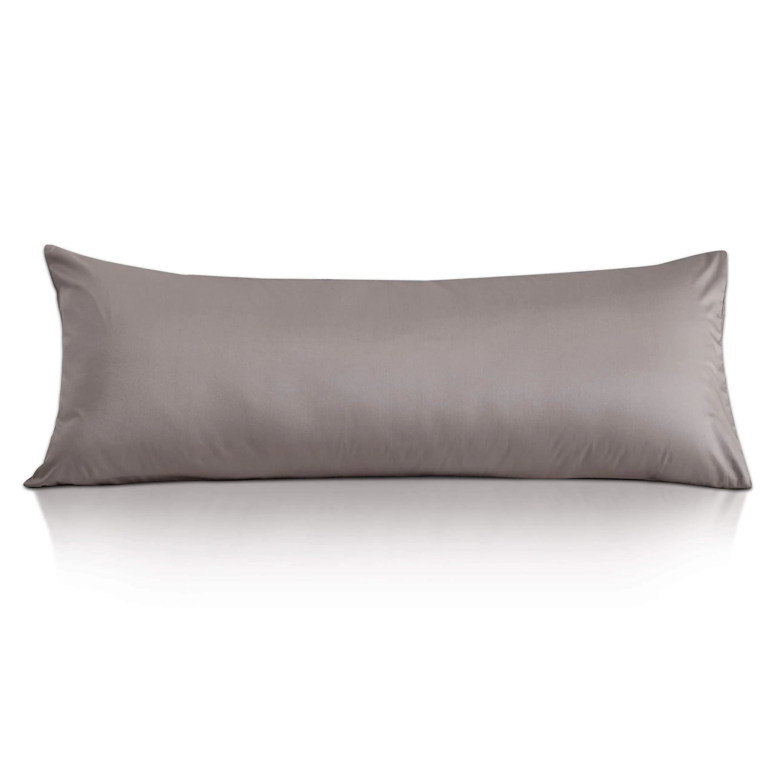 Leeden 100% Cotton Body Pillow Cover 21x54 (53cm x 137cm) | 800 Thread Count Envelope Closure Light Taupe — Light Taupe