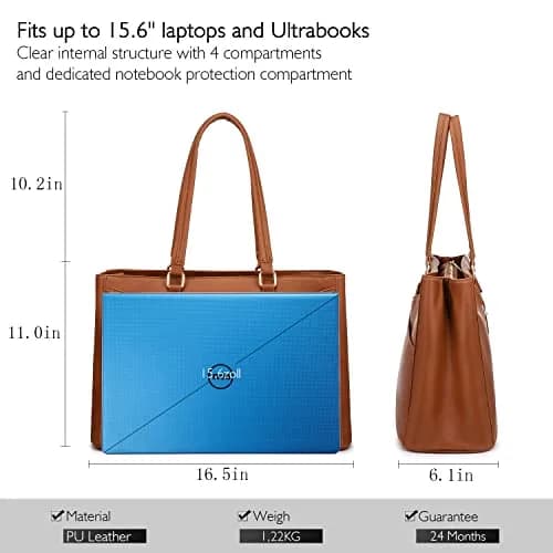 LOVEVOOK Laptop Tote Bag for Women 41.9 cm (16.5 Inch) | Professional Work & Office Bag thumbnail 6