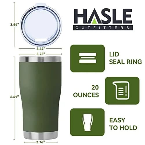 HASLE OUTFITTERS 20 oz Tumbler Bulk | Vacuum Insulated Stainless Steel Army Green thumbnail 4