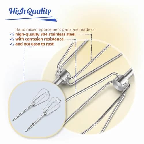 ANTOBLE Hand Mixer Beaters for KitchenAid 2 Pack | Compatible with KHM Series & W10490648 thumbnail 4