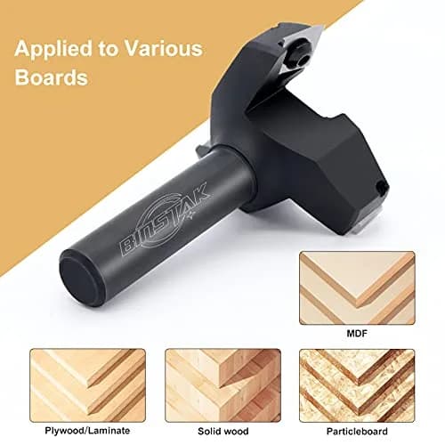 BINSTAK CNC Spoilboard Surfacing Router Bit 1/2" Shank 2" Diameter | Carbide Flat Surface Planer thumbnail 5