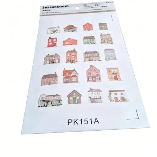 Seasonstorm Cartoon House Kawaii Aesthetic Pastel Art Agenda Journal Planner Stickers | Vibrant, Waterproof, 8x5 inch Sheets thumbnail 6