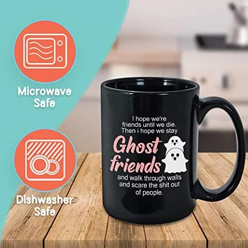 Bubble Hugs Friends Coffee Mug 15 oz | Funny Bestfriend Gift for Long Distance (70-120 chars) thumbnail 2