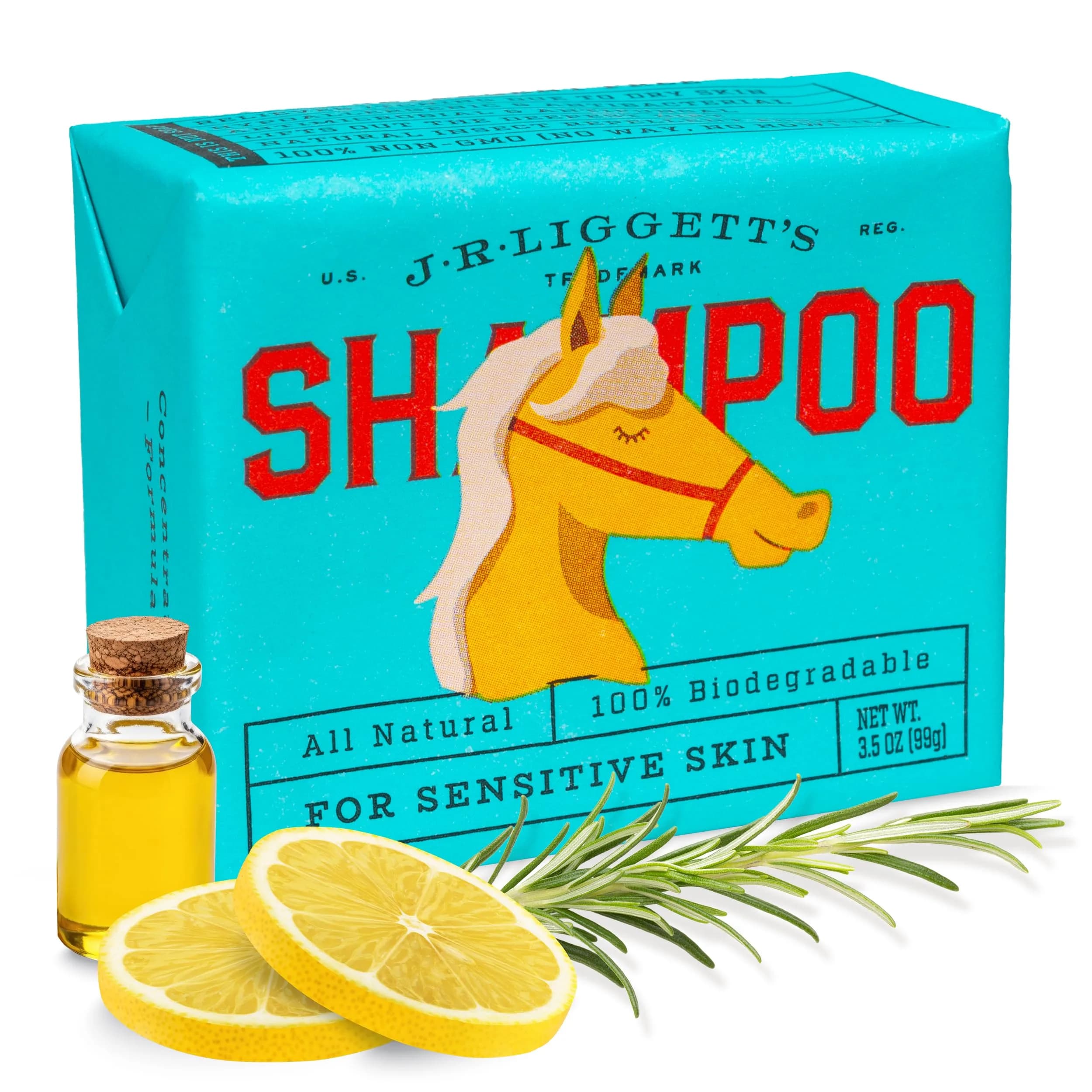 J·R·LIGGETT'S Horse Shampoo Bar 3.5 oz | Gentle, Detergent-Free Coat & Mane Cleanser