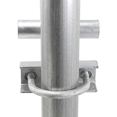 Plum Fittings Chain Link Fence Rolling Gate Universal Track Bracket | Rust-Resistant Steel, Adjustable Mount, Easy Installation thumbnail 1