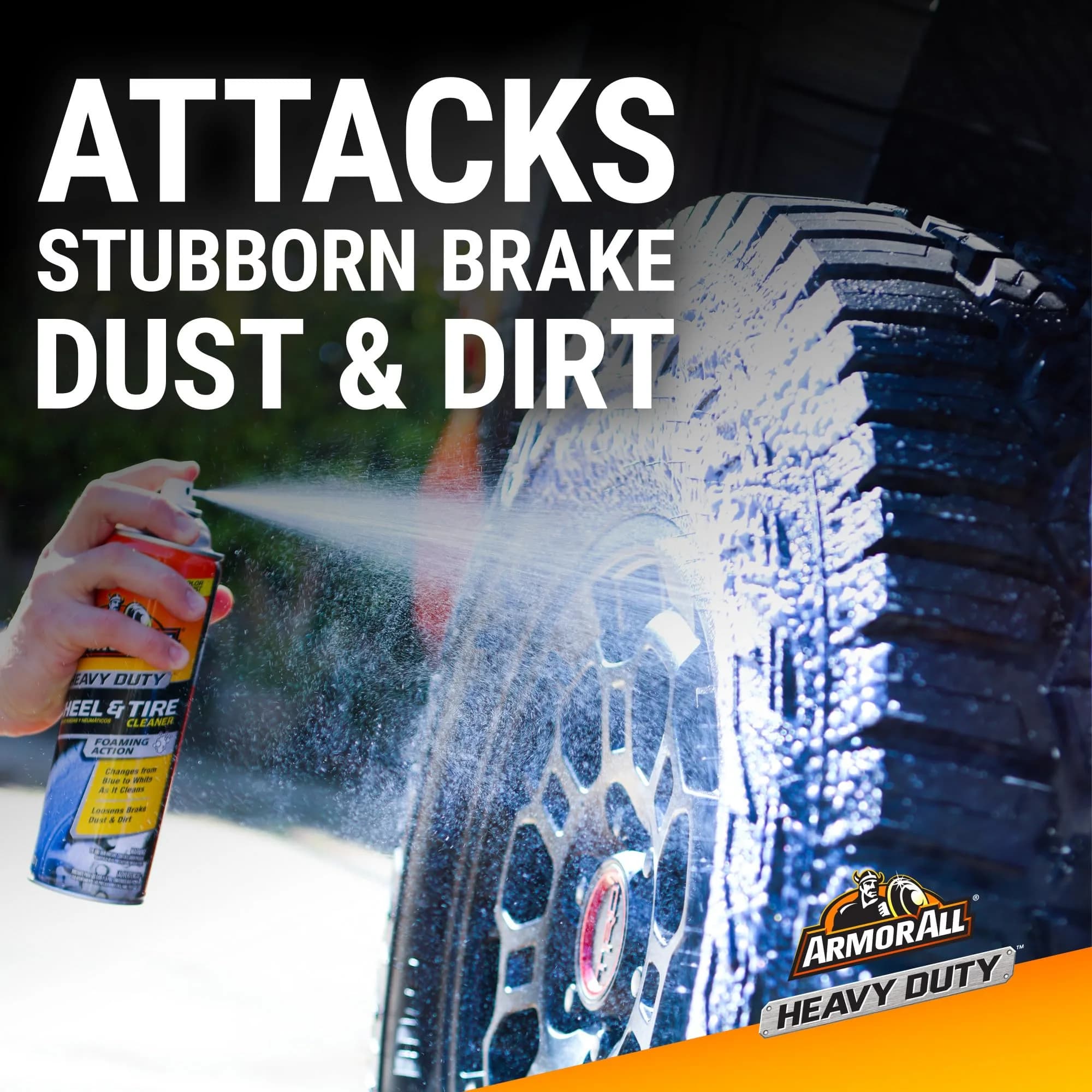 Armor All Heavy Duty Wheel and Tire Cleaner Spray 650ml (22 Fl Oz) | Color-Changing Foam for Brake Dust Removal - view 4