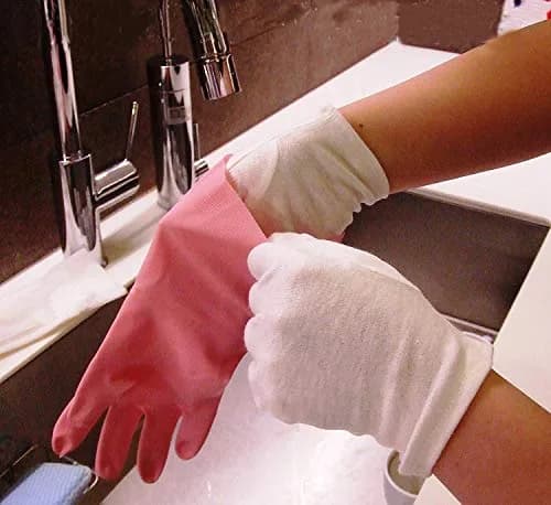 COOHORN 12 Pairs White Cotton Gloves for Eczema Dry Hands - Breathable Moisturizing SPA Gloves Liners, Jewelry Photo Inspection Gloves (24 Gloves Total) thumbnail 6