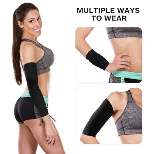 HEALLILY Arm Shaper Wrap Belt Elastic Slimming Support for Women | Breathable Lightweight Arm Support Sleeve to Improve Blood Circulation & Ease Muscle Fatigue thumbnail 3
