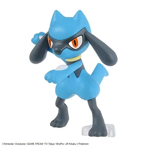 Bandai Hobby Pokémon Riolu & Lucario Model Kit 19.1cm (7.5in) | Poseable Figures for Display thumbnail 4
