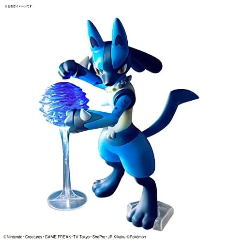 Bandai Hobby Pokémon Riolu & Lucario Model Kit 19.1cm (7.5in) | Poseable Figures for Display thumbnail 8