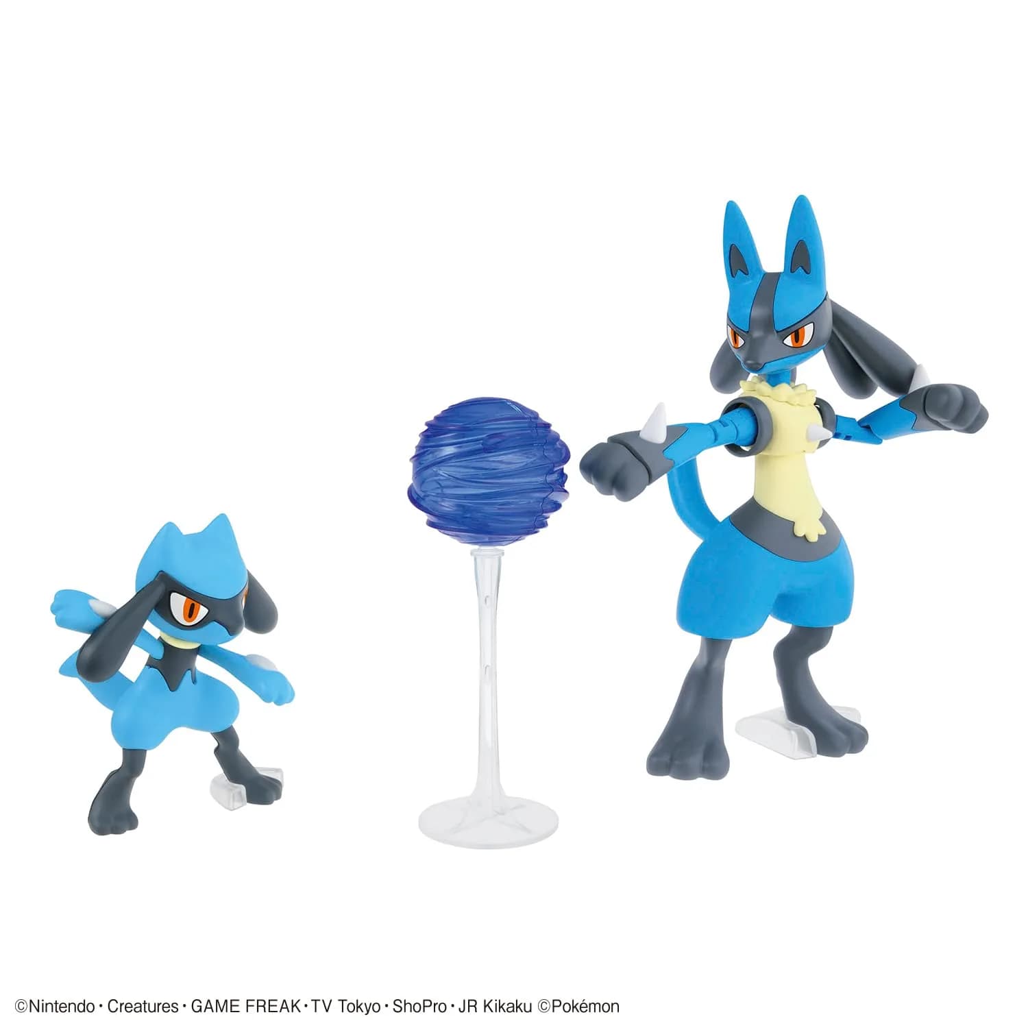 Bandai Hobby Pokémon Riolu & Lucario Model Kit 19.1cm (7.5in) | Poseable Figures for Display - view 2