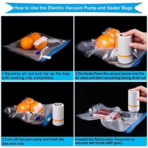 KOSBON 42 PCS Sous Vide Vacuum Sealer Set | 30 Reusable Bags, 5 Clips, Fast & Portable thumbnail 7