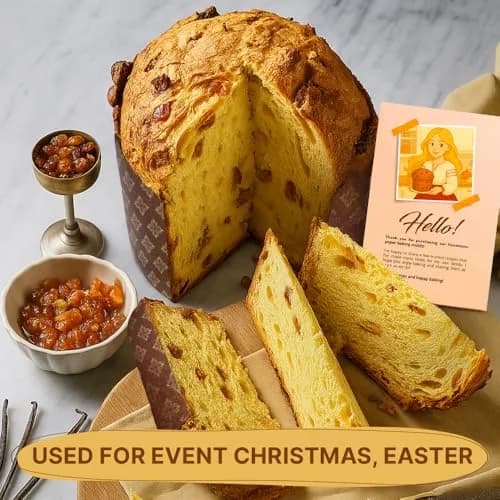 SHSH trade group Panettone Paper Baking Molds Large 15oz (5.1x3.35-in) - Pack of 12 | Non-Stick Easter Bread Forms thumbnail 6