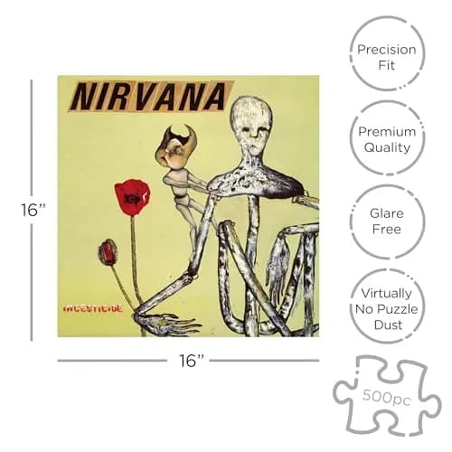 RockSaws Nirvana Incesticide 500 Piece Jigsaw Puzzle | Music & Rock Theme, 41cm x 41cm thumbnail 2
