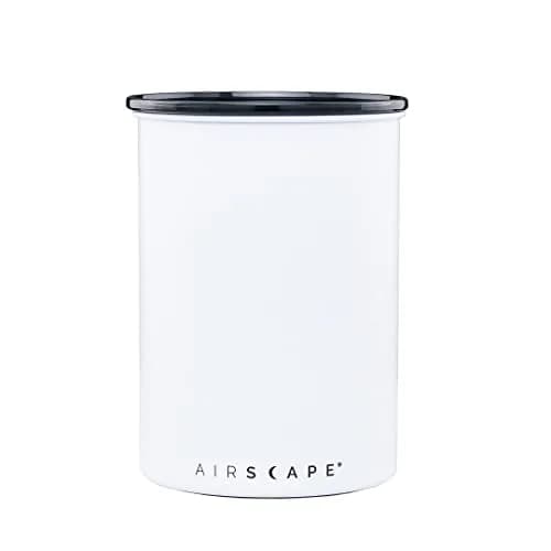 Planetary Design Airscape Stainless Steel Coffee Canister | Food Storage (64 fl oz, Medium, Matte White, UV-Blocking) thumbnail 4
