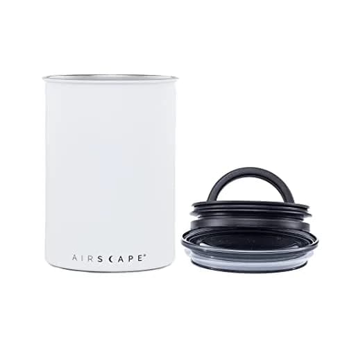 Planetary Design Airscape Stainless Steel Coffee Canister | Food Storage (64 fl oz, Medium, Matte White, UV-Blocking) thumbnail 5
