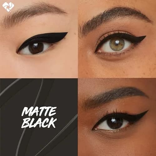Maybelline Eyestudio Master Precise All Day Waterproof Liquid Eyeliner Makeup, Matte Black, 0.1 ml (0.034 Fl Oz) | Ophthalmologist Tested thumbnail 3