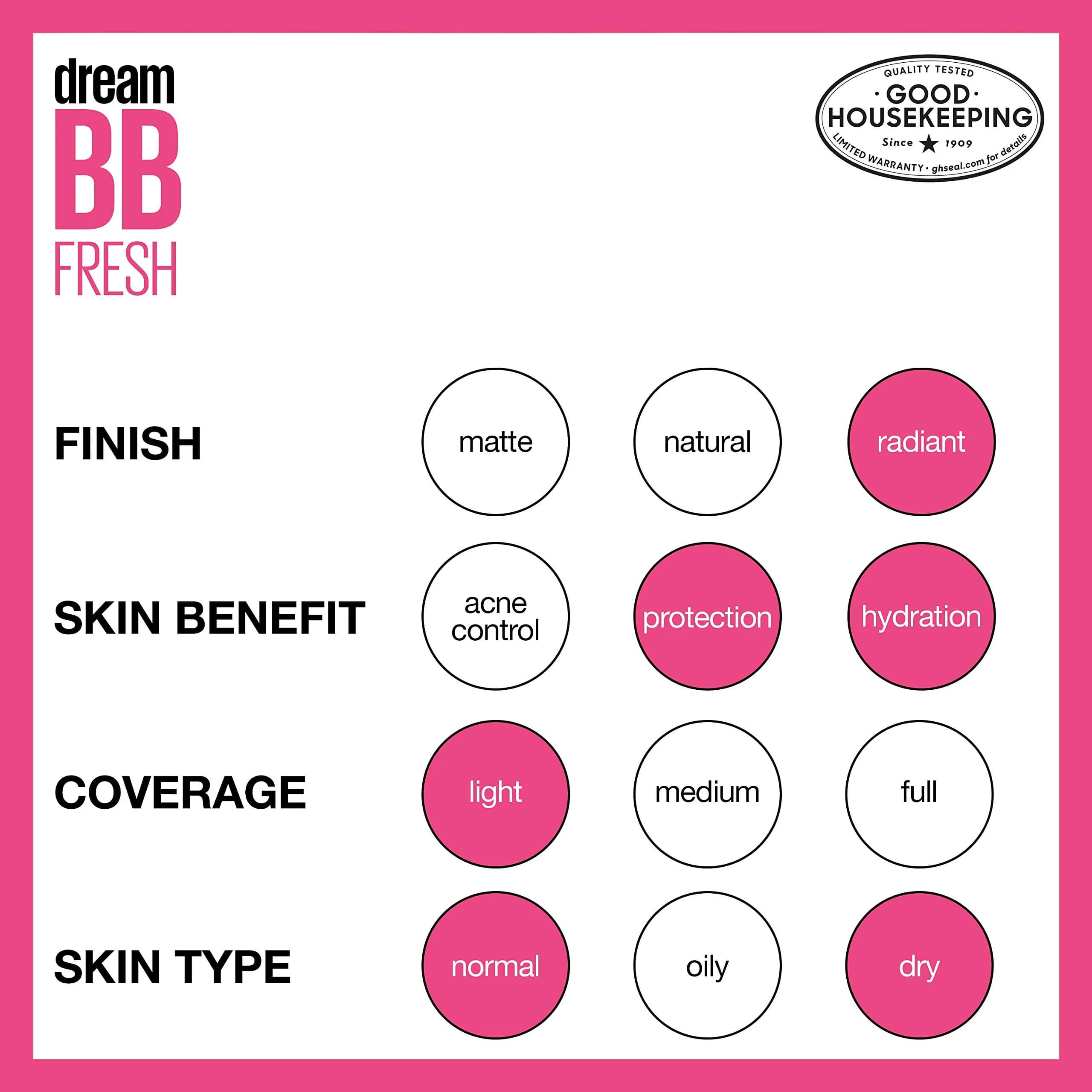 Maybelline Dream Fresh Skin Hydrating BB Cream 1 Fl Oz | 8-in-1 Skin Perfecting Beauty Balm with SPF 30 - view 6