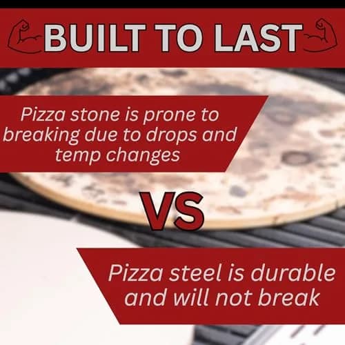 THERMICHEF 14" x 14" Pizza Steel - 3/8" Steel, 9.1kg (20 lbs) | Heavy-Duty Oven & Grill Steel thumbnail 2