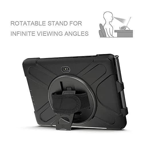 ZenRich Rugged Case for Galaxy Tab Active4 Pro/Active Pro 10.1" (25.7 cm) | Heavy Duty Shockproof Protective Case with S Pen Holder, 360 Rotating Kickstand, Hand Strap & Shoulder Belt thumbnail 3