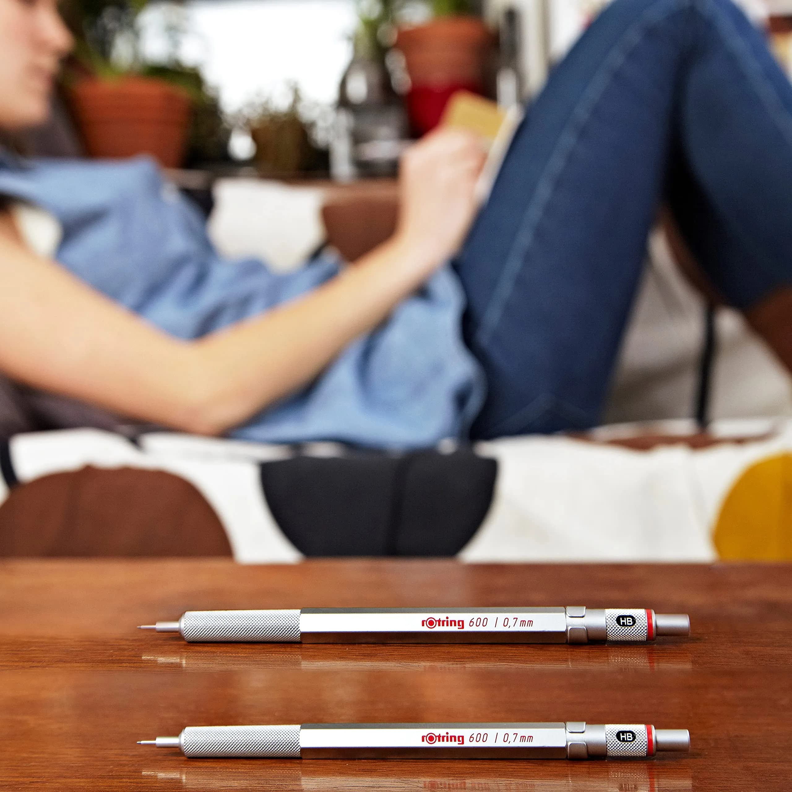 rOtring 600 Mechanical Pencil | HB 0.5 mm | Red All-Metal Body | Hexagonal Barrel | 22g - view 7