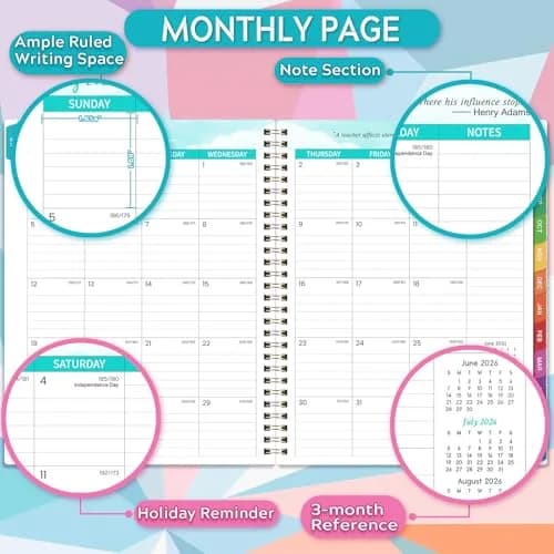 Artfan Teacher Planner 2026-2027 | Weekly & Monthly Schedule for Teachers, 9" x 11" thumbnail 5