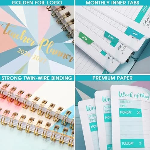 Artfan Teacher Planner 2026-2027 | Weekly & Monthly Schedule for Teachers, 9" x 11" thumbnail 3