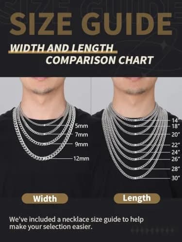 FindChic Cuban Chain for Men & Women 7MM Stainless Steel | Classic Punk Jewelry thumbnail 6