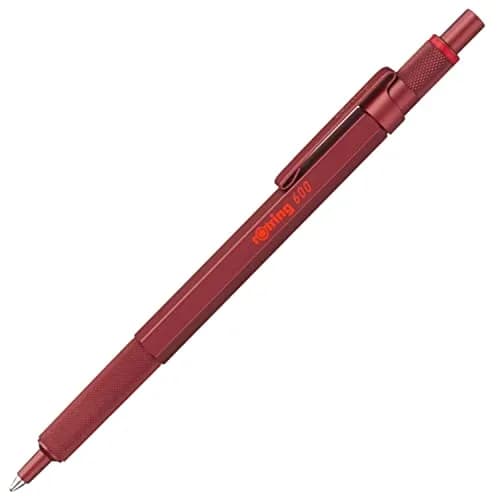 rOtring 600 Ballpoint Pen, Medium Point, Black Ink, Red Barrel, Refillable | Precision Writing Instrument thumbnail 4