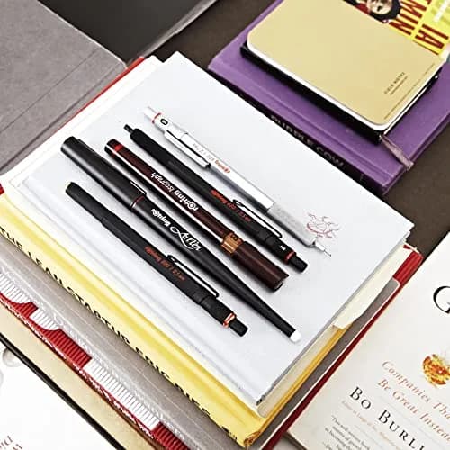 rOtring 600 Ballpoint Pen, Medium Point, Black Ink, Red Barrel, Refillable | Precision Writing Instrument thumbnail 2