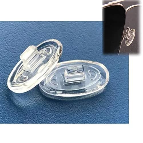 QYAJS 15mm Oval Silicone Eyeglass Nose Pads (8mm Width) | Push-in Replacement for Oakley & Maui Jim thumbnail 4