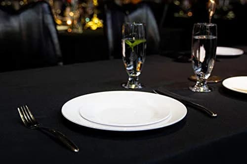 POSATE 60PCS White Disposable Plastic Plates | Heavy Duty Party Plates for Wedding & Events thumbnail 5
