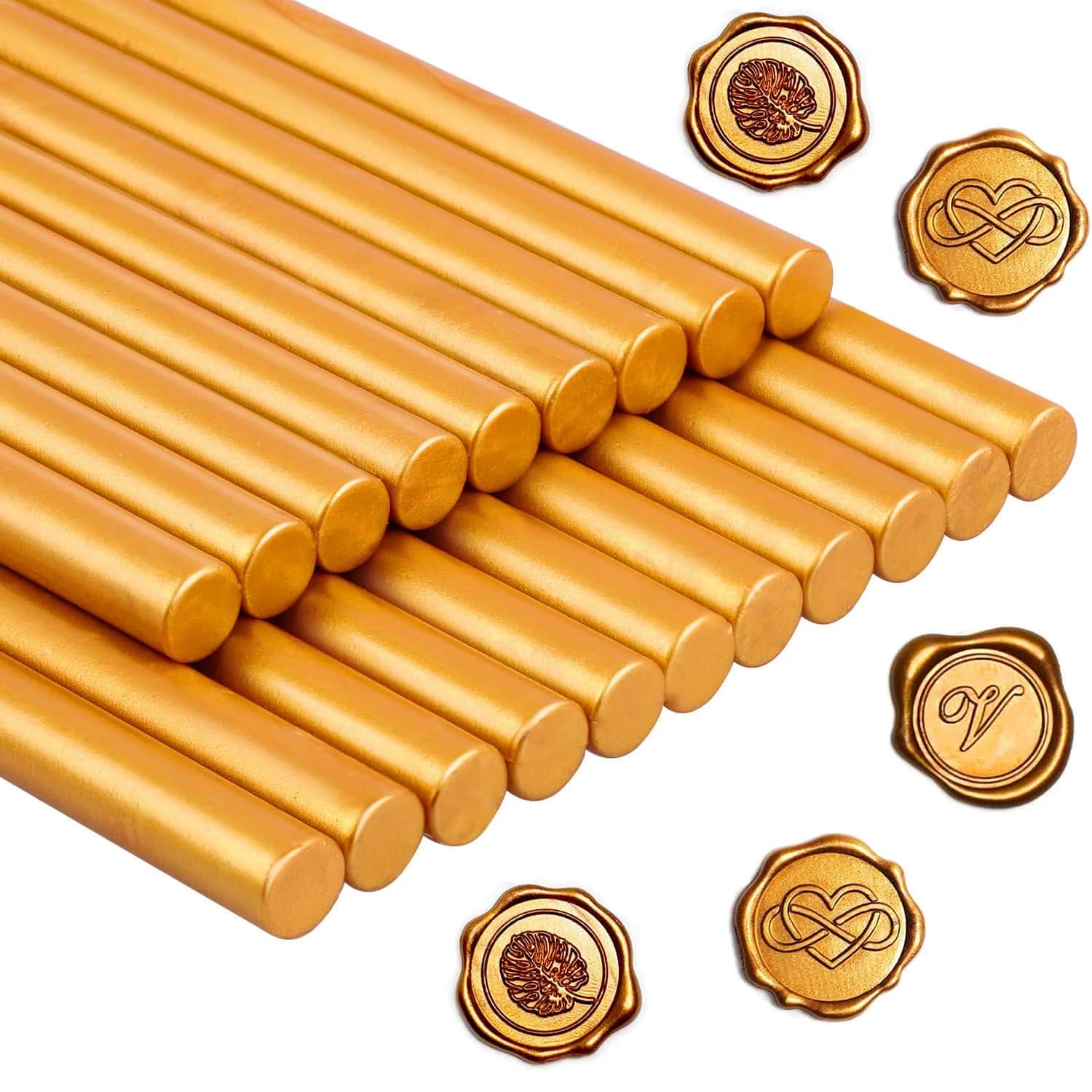 PAXCOO Sealing Wax Sticks 20pcs Gold | Easy Glue Gun Application for Crafts & Letter Seals — Gold