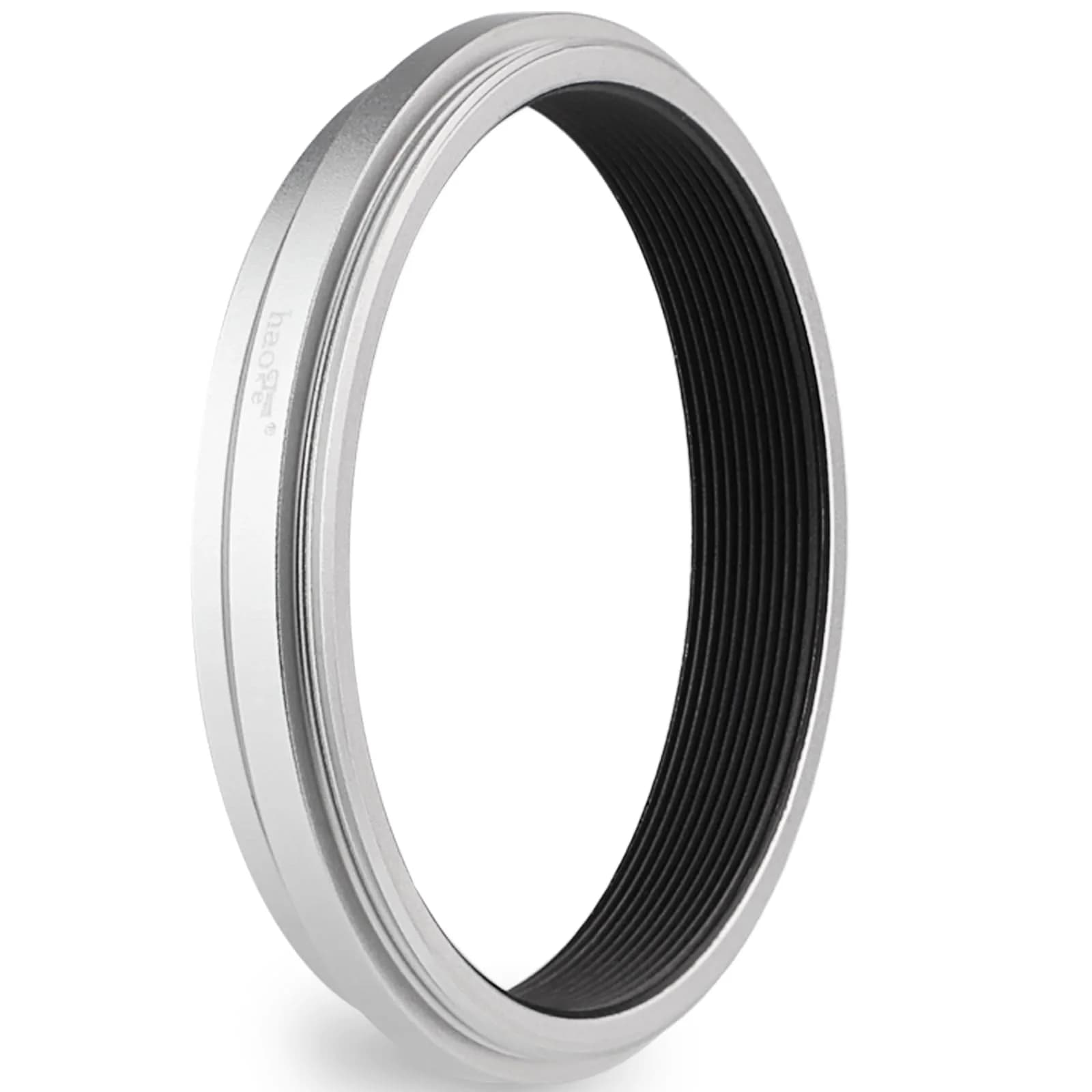 Haoge Black Camera Lens Filter Adapter Ring for Fujifilm X100V X100VI with 49mm Filter Mount — Sliver