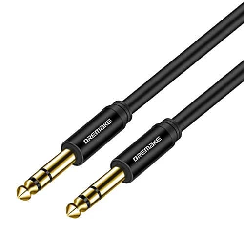 DREMAKE 1/4 Inch to 1/4 Inch TRS Guitar Cable 25FT | Balanced Stereo Audio Cable with Gold Plated Connectors thumbnail 1