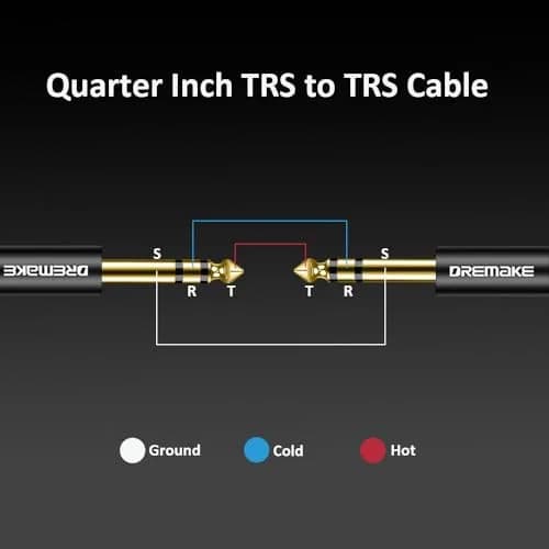 DREMAKE 1/4 Inch to 1/4 Inch TRS Guitar Cable 25FT | Balanced Stereo Audio Cable with Gold Plated Connectors thumbnail 5