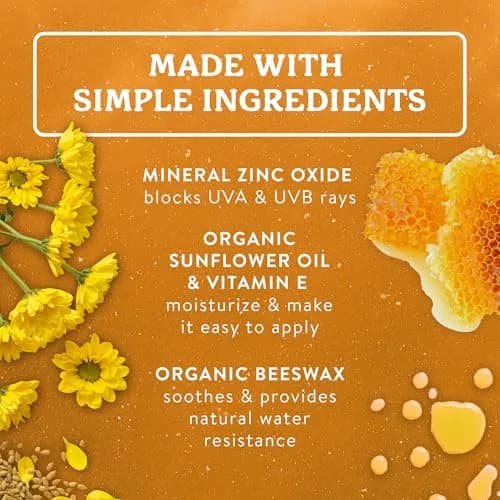 Badger Kids Mineral Sunscreen Combo SPF 40 Cream + SPF 35 Face Stick | 98% Organic Ingredients, Water Resistant, Reef Safe thumbnail 4