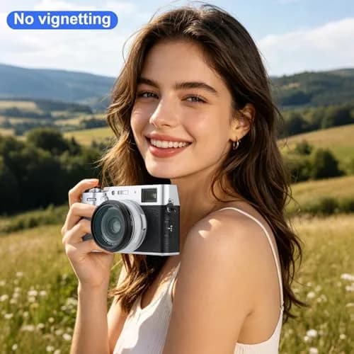 Haoge Black Camera Lens Filter Adapter Ring for Fujifilm X100V X100VI with 49mm Filter Mount thumbnail 2