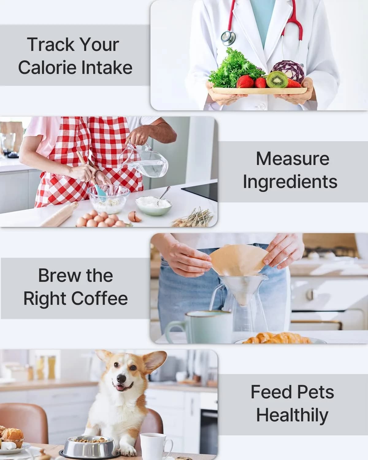 RENPHO Smart Food Scale with App & Nutritional Calculator, 5kg (11lb) Capacity | Accurate Grams, Ounces, Millilitres - view 8