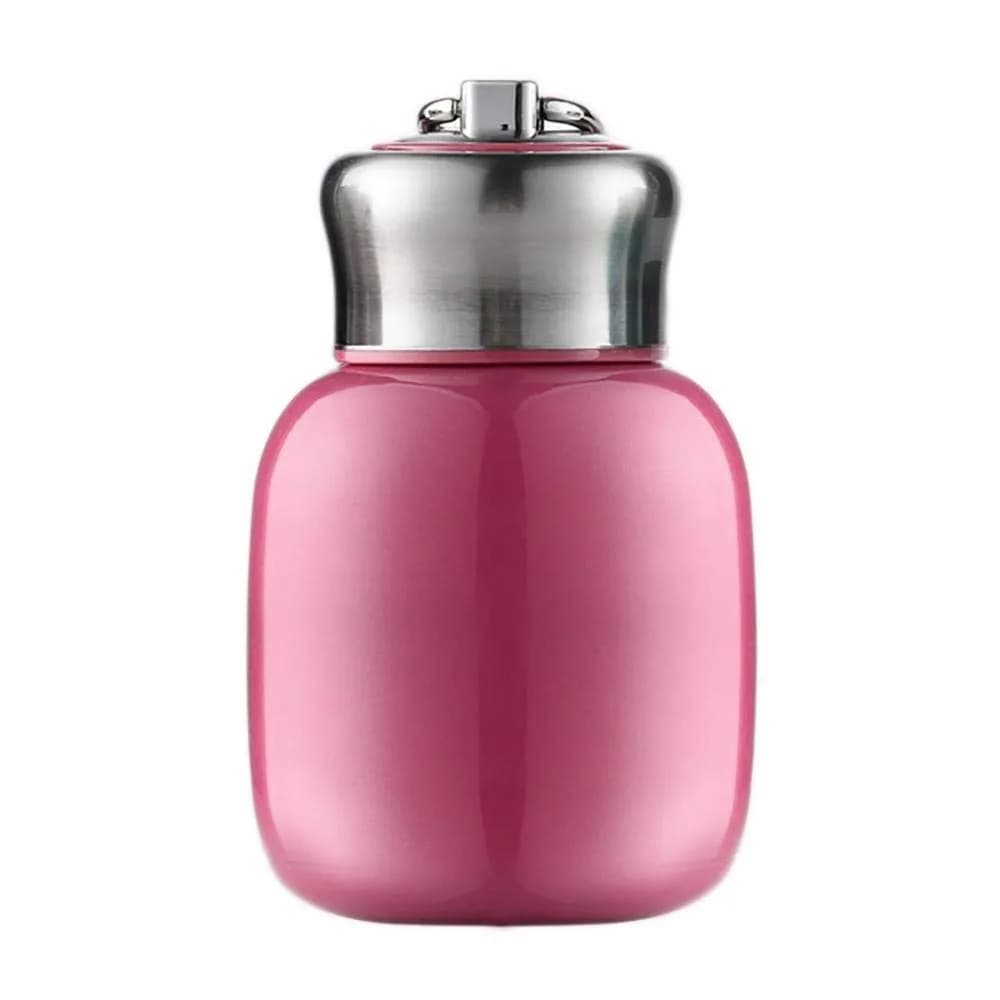 Gets Mini 7 Oz (200ml) Vacuum Insulated Stainless Steel Water Bottle Orange Red | Keeps Drinks Hot 8 Hrs, Cold 12 Hrs
