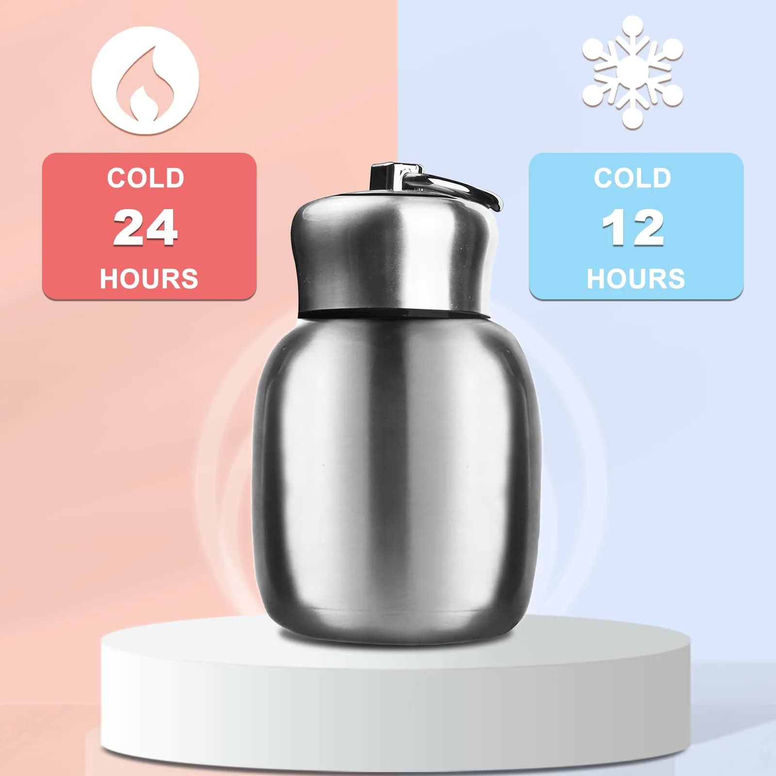 Gets Mini 7oz (200ml) Stainless Steel Vacuum Insulated Water Bottle Rose | Keeps Drinks Hot 8 Hrs, Cold 12 Hrs - view 5